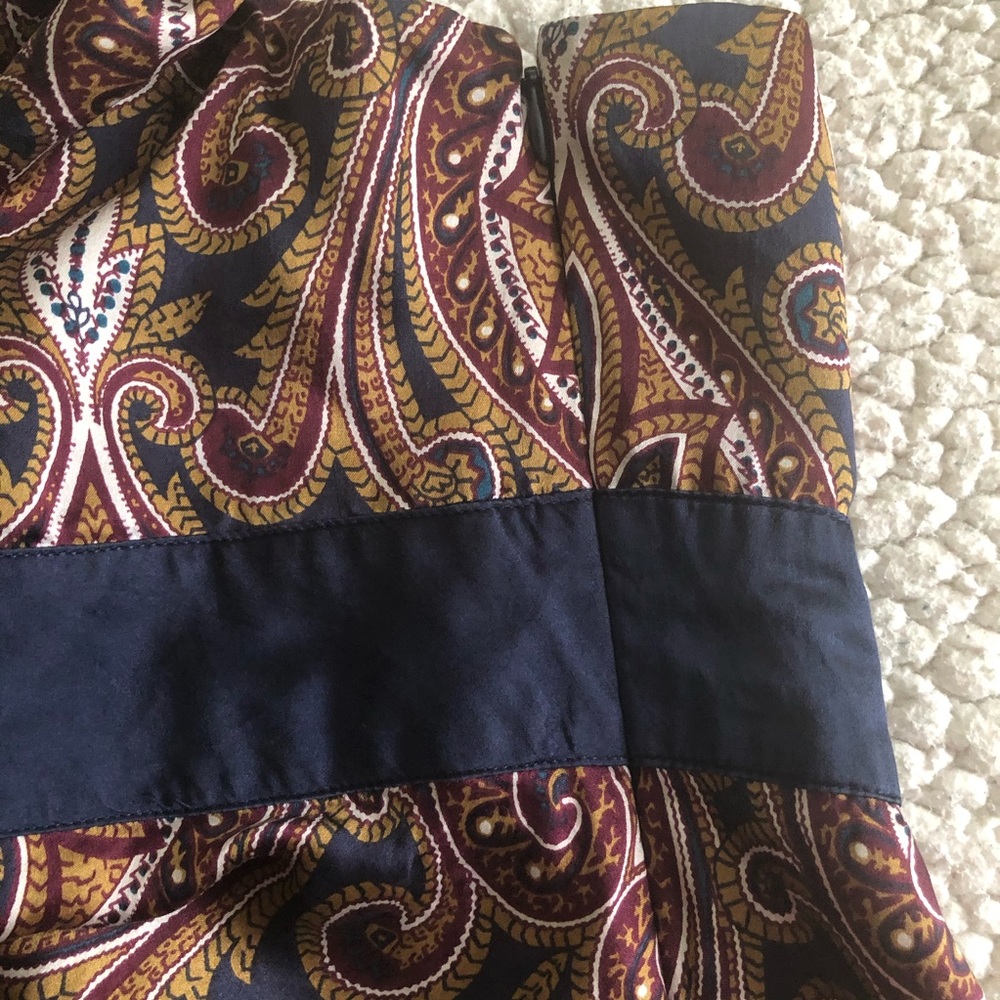 Michael Kors Silk Blue/Brown Paisley Halter Top - Picture 3 of 8